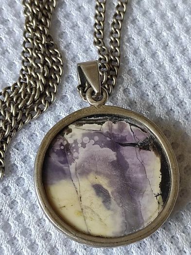 Sterling silver natural stone necklace