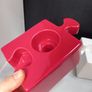 SALE!  Red / White Jigsaw Puzzle Candle Holders Image 7