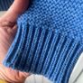 Alex Gore Brown Cornflower blue 100% wool Saturday sweater size small Image 4