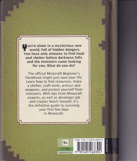 Minecraft Beginners Handbook 2014 1st Print Egmont Hardback Books Uk