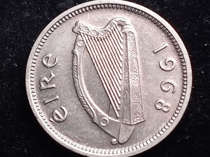 Ireland - 1968 - 3 Pence - Hare - KM.12a - UNC - [776]