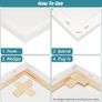 Blank Canvas Boards for Painting, Set of 8 Art Square Canvas Frame Panels, Board Stretcher Academy Acrylic Oil Water Painting, Stretched Wooden Frames, 100% Cotton, Canvases for Kids & Artist (FREE POSTAGE) Image 4