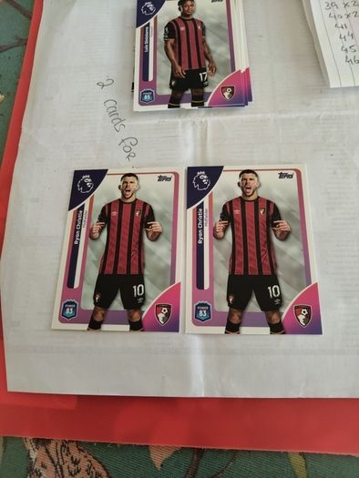 AFC Bournemouth Topps Premier league cards