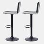 Breakfast Bar Stools Set of 2 Adjustable Height Velvet Bar Stools, Soft Comfy Swivel With Footrest Metal Frame For Kitchen Image 7