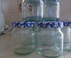 18  xGlass jam jars,Jars,Kitchen,Jam making,Craft storage,Chutney making