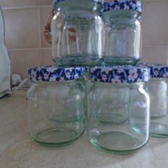 18  xGlass jam jars,Jars,Kitchen,Jam making,Craft storage,Chutney making