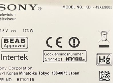 Sony 49" TV