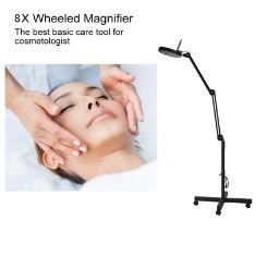 8X Amplifying Glass Floor Stand Light Movable Virus Light