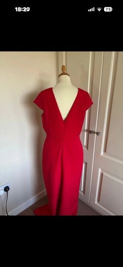 Folkster size 12 red occasion dress - half lined