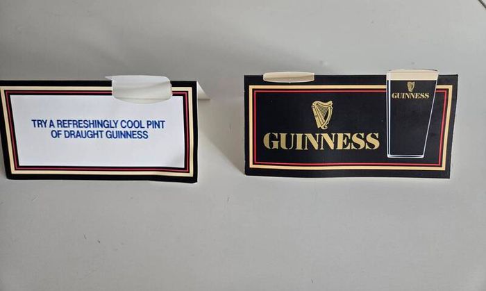 2 x Small Guinness card stands