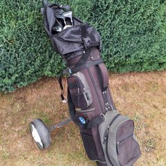 Golf clubs, full set, bag and trolley