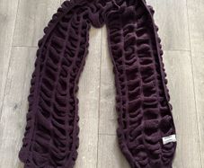 Calvin Klein Chunky Knit Textured Scarf Burgundy Designer Winter Unisex