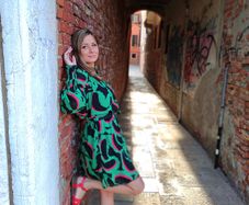 Stylish green dress