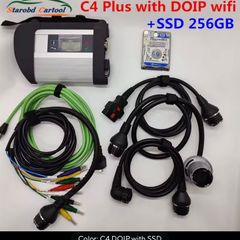 Best for MB Star C4 Plus DOIP Wifi 256GB SDD OBD2 Car truck Diagnosis Tool STAR C4 Full Chip 12V+24V Auto Scanner multi-language