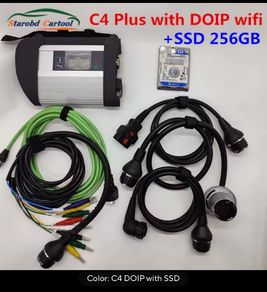 Best for MB Star C4 Plus DOIP Wifi 256GB SDD OBD2 Car truck Diagnosis Tool STAR C4 Full Chip 12V+24V Auto Scanner multi-language