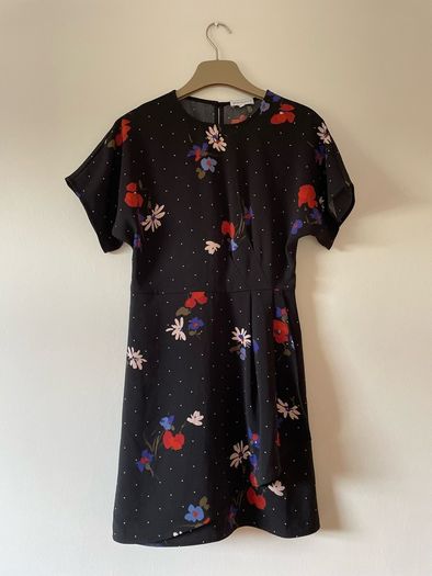Warehouse black floral dress size 8 New without tags