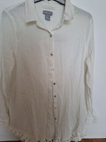 White Tassel Shirt M