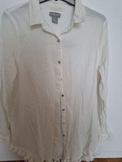 White Tassel Shirt M