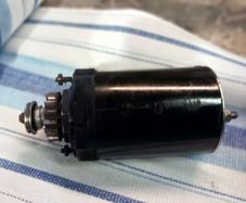 Electric starter for ride on mower