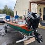17ft boat, calvanised trailer, new engine 15hp Image 5