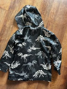 Dinosaur themed boys rain jacket