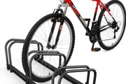 3 Bike Stand Floor or Wall Mounted Bike Rack for Garage Bicycle Parking Rack Cycle Storage Locking Stand, Black