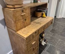 Vintage bureau with light