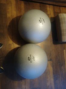 two exercise balls