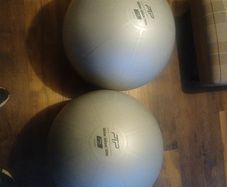 two exercise balls