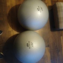 two exercise balls