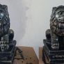 handcrafted concrete lions Image 2