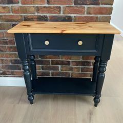 Console table - Hall table refurbished solid pine
