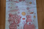 Pink Teddy stickers for wall