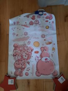 Pink Teddy stickers for wall