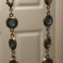 Vintage M&S Gold Tone Blue Glass Necklace Image 3