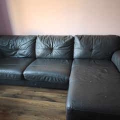 Leather Couch/ Sofa Bed