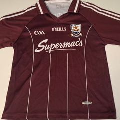 Galway GAA Official O'Neills Hurling Jersey (Youths 9-10 Years) FREE POST