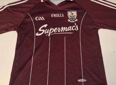Galway GAA Official O'Neills Hurling Jersey (Youths 9-10 Years) FREE POST