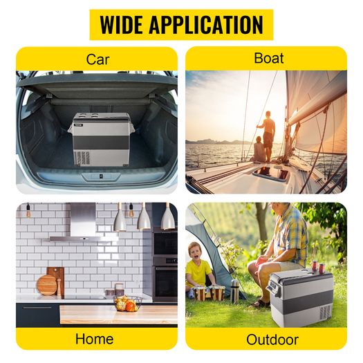 35L 37QT Mini Car Refrigerator Fridge Freezer 12V/24V DC 110-240V AC Portable Cooler
