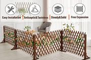 2Pack Expanding Trellis Fence Panels Garden Wood Extendable Fence Length 34-160cm Freestanding Foldable Wooden Screen Panel for Indoor Outdoor Garden Yard Pet 80cm Height