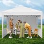 Pop Up Canopy 2.95 x 2.95 m  Instant Canopy Portable Gazebo with 3 Sidewalls & 2 Ventilated Windows, Height Adjustable Pop-Up Outdoor Shelter Tent for Events Image 7