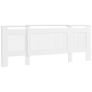 Radiator cover, slatted design, adjustable length 125-201 cm, MDF, White Image 2