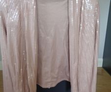 Dusky Pink Sequenced Jacket for Sale