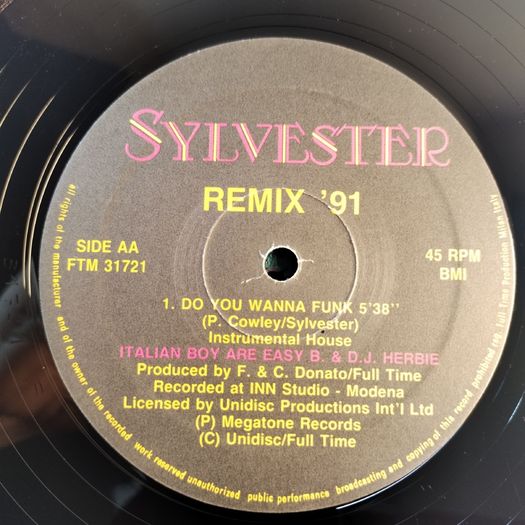 Sylvester - Do You Wanna Funk (Italian Boy Remix) - Full Time Records - 1991 Remix - Early 90s Italio Piano House REMIX Belter!