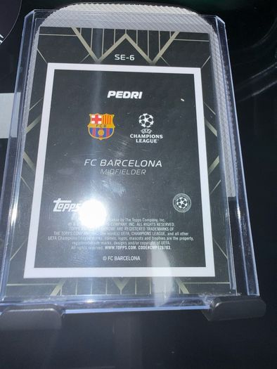 Pedri Shadow Etch Topps Chrome Barcelona Rare Chase Card