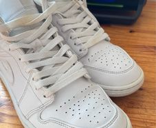 Air Jordan 1 Mid Triple White Size UK 8.5 (EUR 43)