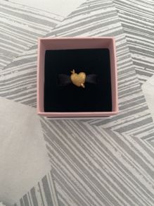 cupid heart gold Pandora charm