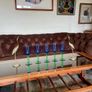 Vintage Scandinavian Blue Green Stem Champagne Wine Glasses Set of 5 Image 2