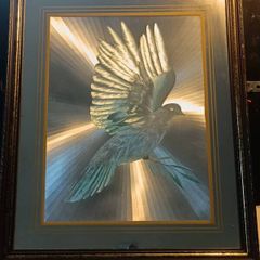 Vintage Large Dove Of Peace Mirror