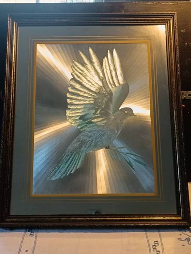 Vintage Large Dove Of Peace Mirror